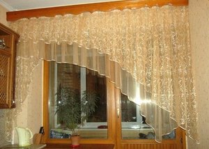 Кухонные тюлевые шторы