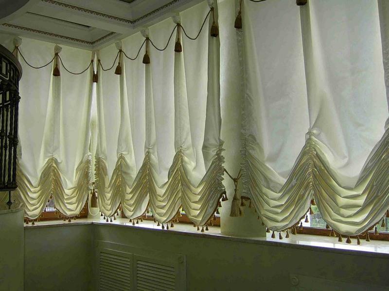 Австрийская занавеска — штора современного интерьера