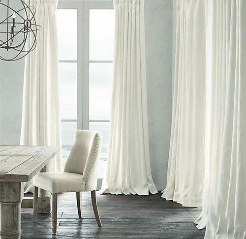 Белые шторы в интерьере, особенности белого текстиля