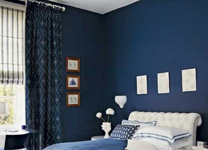 Синие шторы в интерьере комнат: гармоничные сочетания цветов